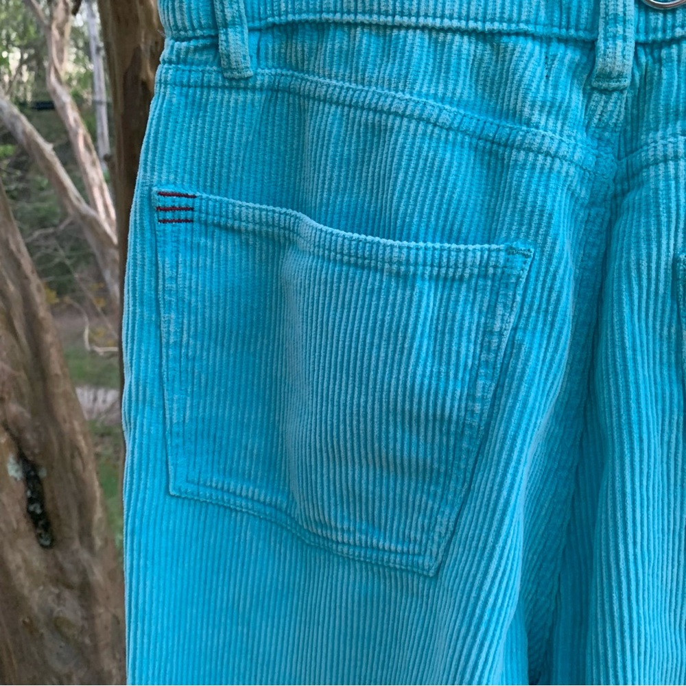 UO BDG High & Wide Corduroy Pants in Turquoise/Blue - Picture 7 of 12